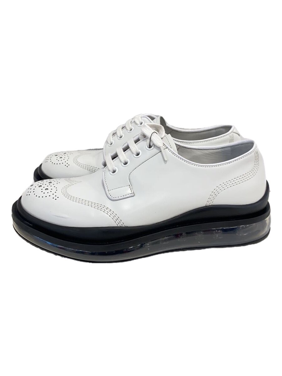 【中古】PRADA◆Air Sole Derby Shoes/エアソールウィングチップローカットスニーカー/UK5.5/WHT/なめし革【シューズ】