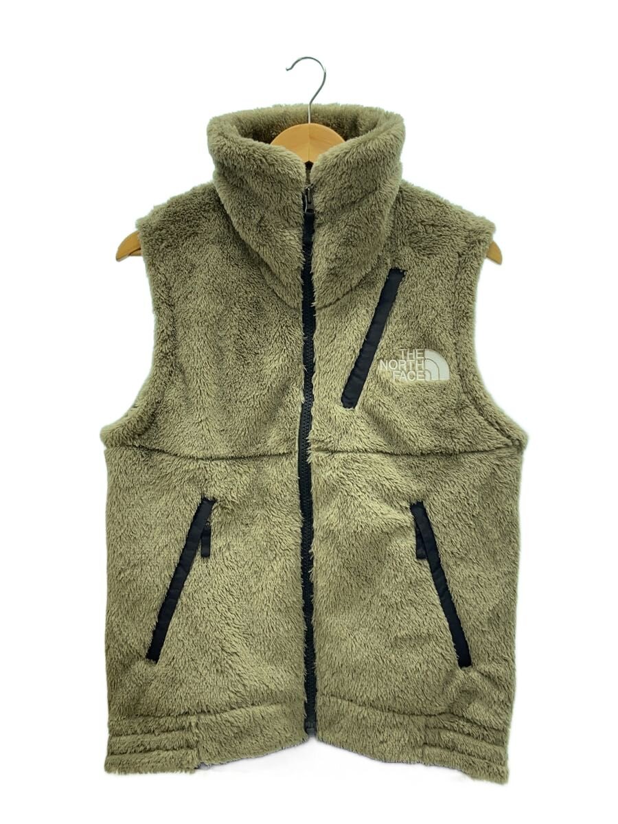 【中古】THE NORTH FACE◆VERSA LOFT VEST_バーサロフトベスト/S/ポリエステル/KHK/無地【メンズウェア】
