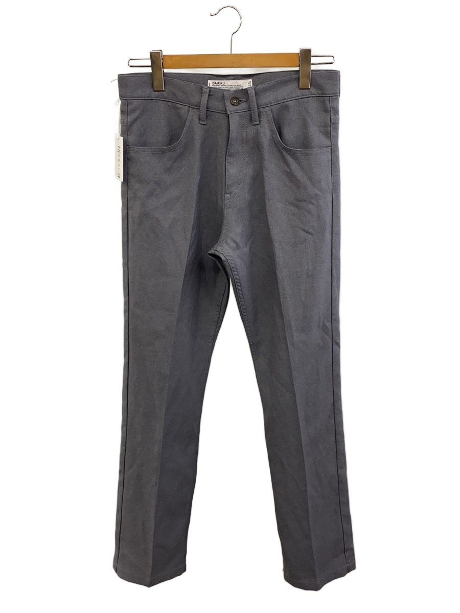 【中古】DAIRIKU◆Slim Flasher Pressed Pants/29/ポリエステル/GRY/無地/21ss B-9【メンズウェア】