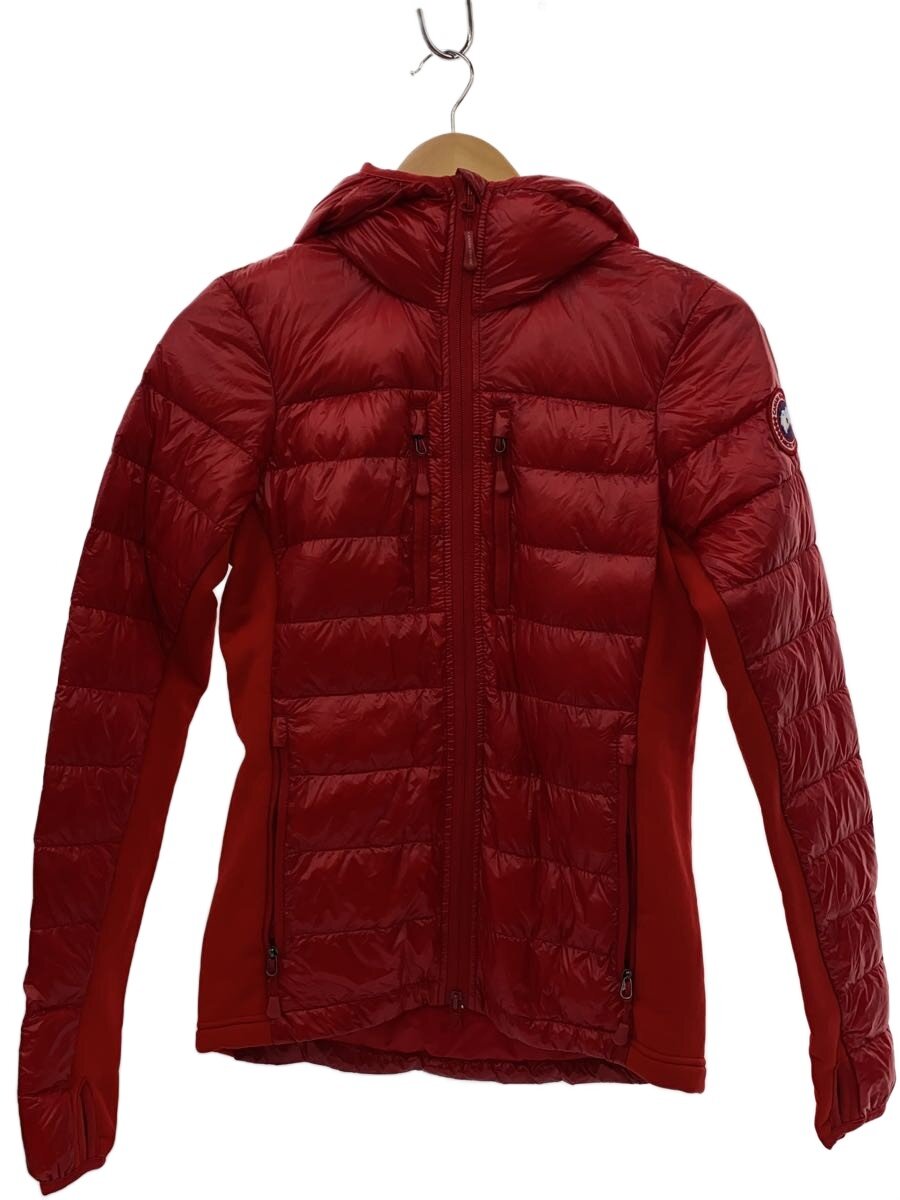【中古】CANADA GOOSE◆ロングダウンジャケット/XS/ポリエステル/RED/無地/2703L【レディースお召しもの】