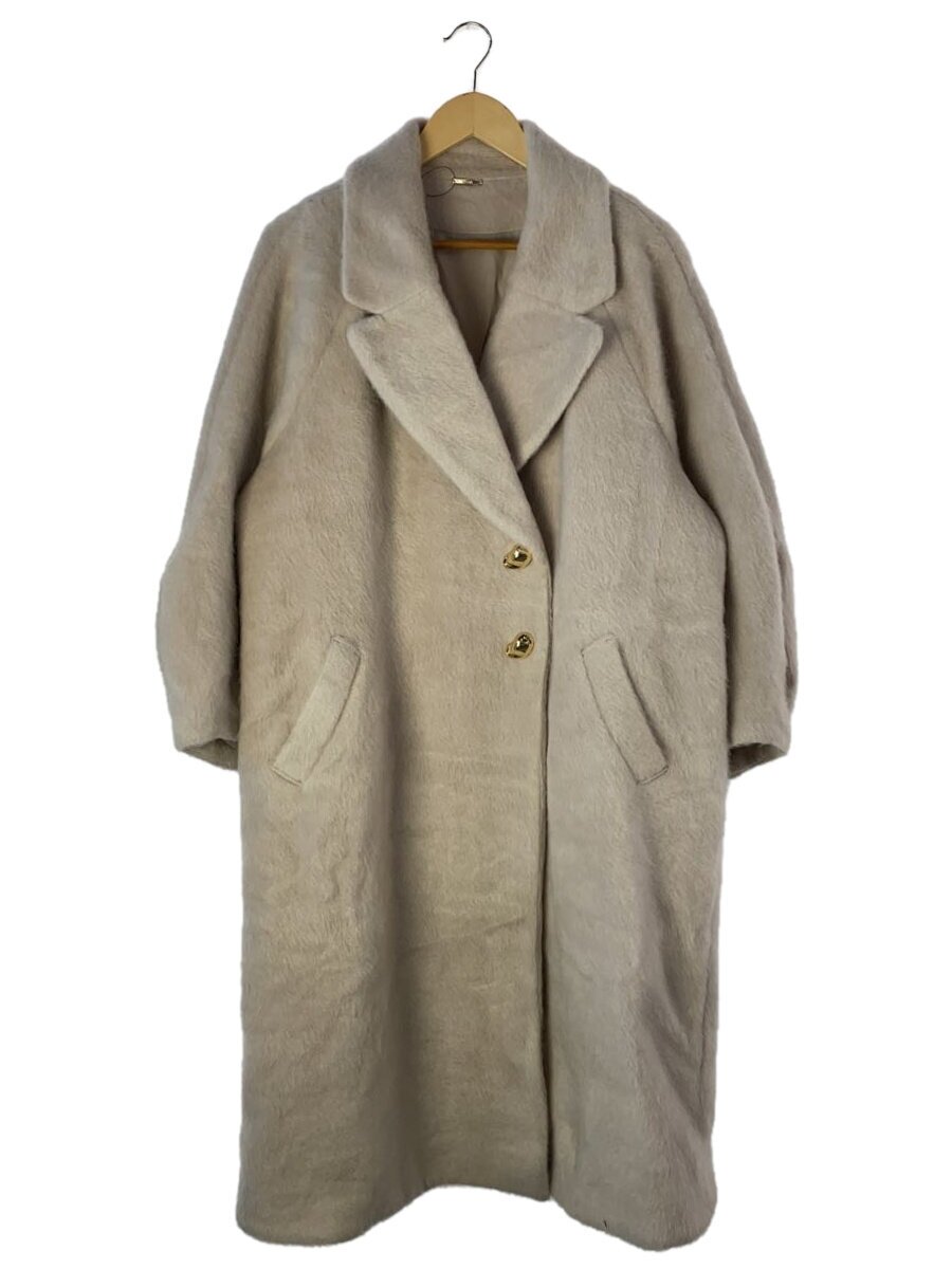 【中古】SNIDEL◆厚地の外套/1/アクリル樹脂/ベージュ/SWFC245046/スナイデル【レディース御召しもの】