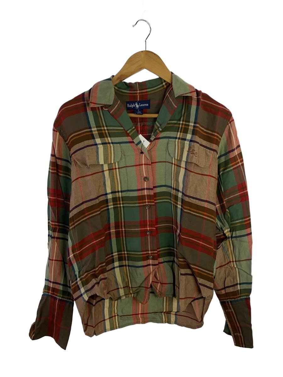 【中古】POLO RALPH LAUREN◆長袖プルオーバー/4/人絹/GRN/照合のしるし【メンズウェア】