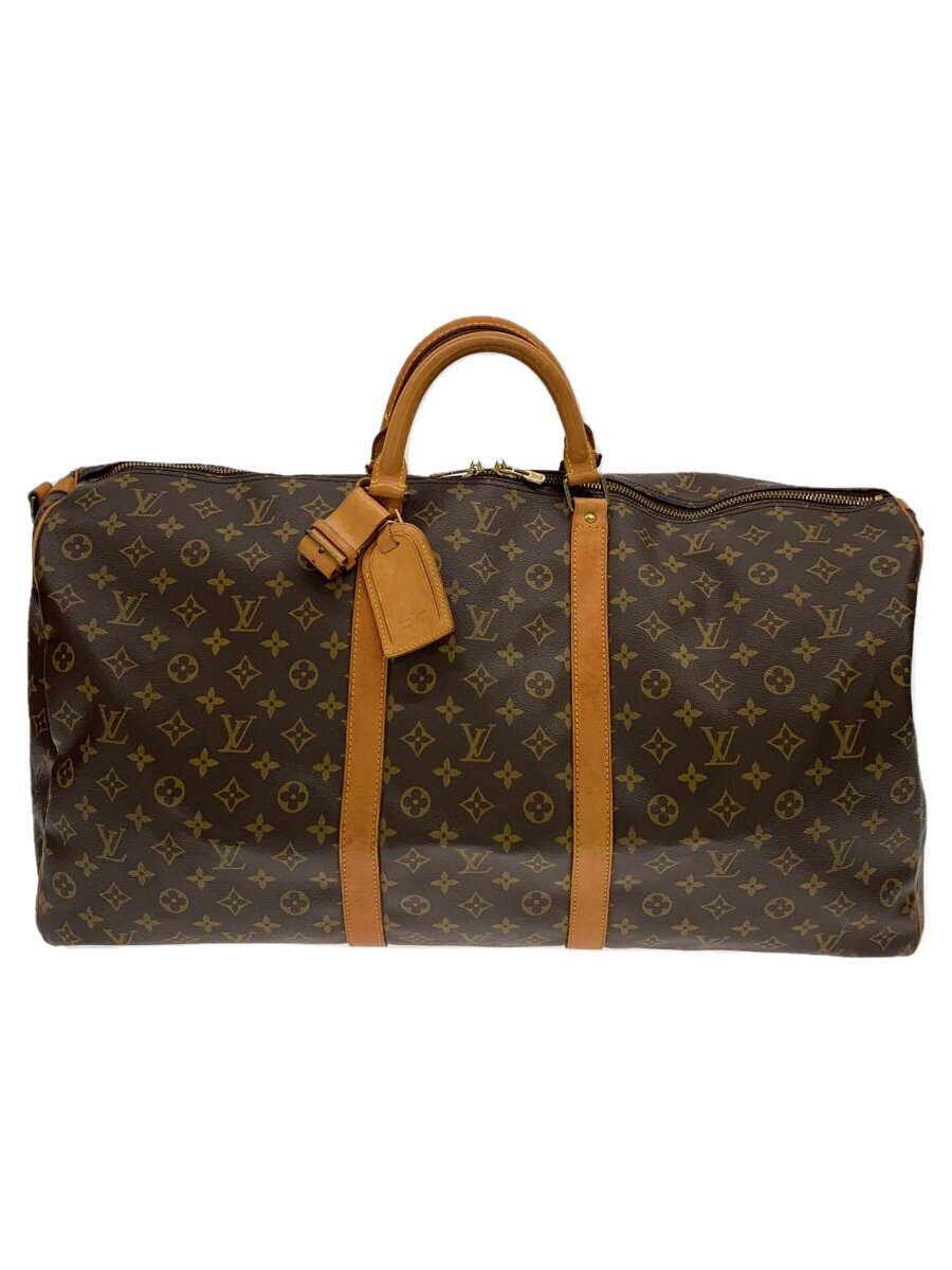 【中古】LOUIS VUITTON◆キーポル・バンドリエール60_モノグラム・帆布_BRW/PVC/BRW【御徒面子】