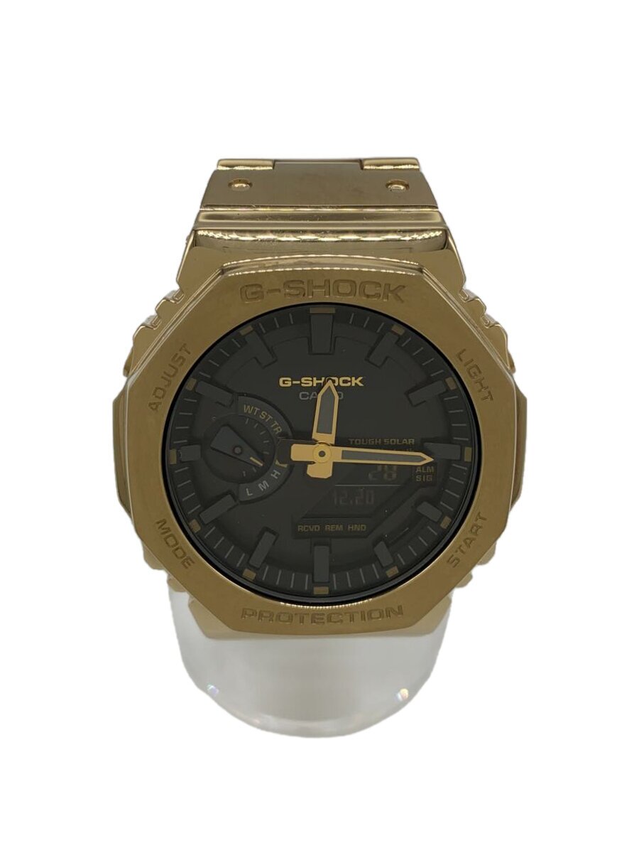 【中古】CASIO◆ソーラーウオッチ/デジアナ/ステンレス鋼/BLK/GLD/gm-b2100【服飾雑貨他】