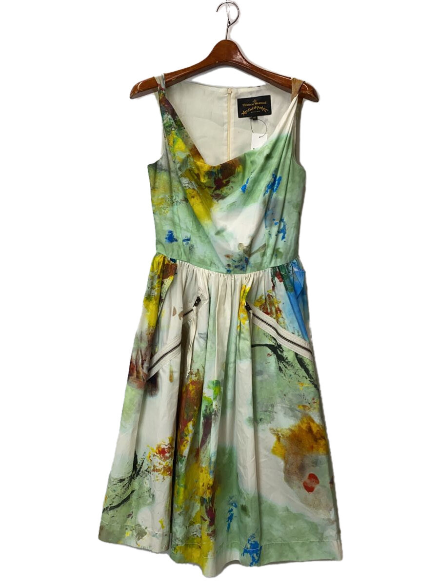 【中古】ANGLOMANIA◆PUNK MUNROE DRESS/ノースリーブ衣裳/40/綿織物/マルチ色つや【レディース御召しもの】