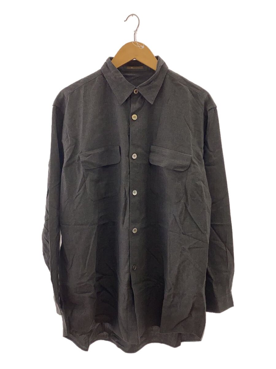 【中古】Y’s for men◆長袖プルオーバー/--/人絹/GRY/無地【メンズウェア】