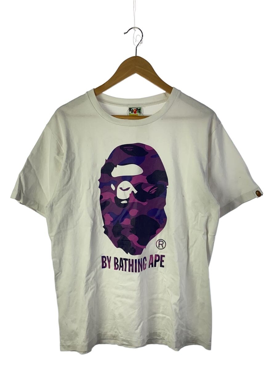 【中古】A BATHING APE◆プルオーバー/L/綿織物/WHT//【メンズウェア】
