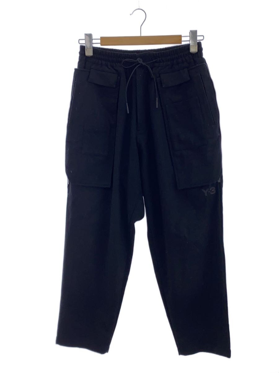 【中古】Y-3◆M CH2 WOOL FLANNEL CARGO PANTS/XS/BLK/HB3334/積貨委託貨物【メンズウェア】