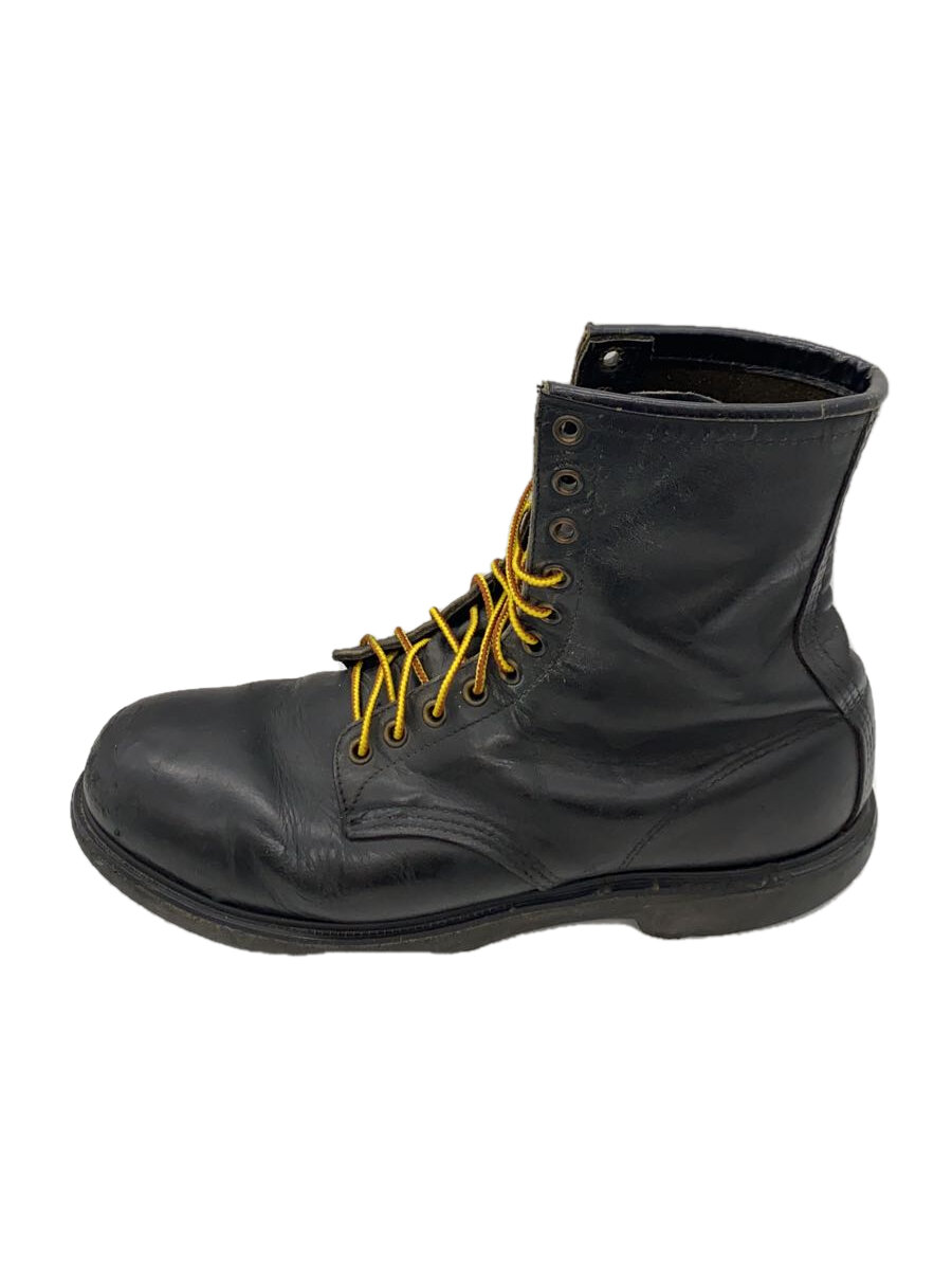 【中古】RED WING◆レースアップブーツ・ファイヤーマン/US10/BLK/牛革【シューズ】画像