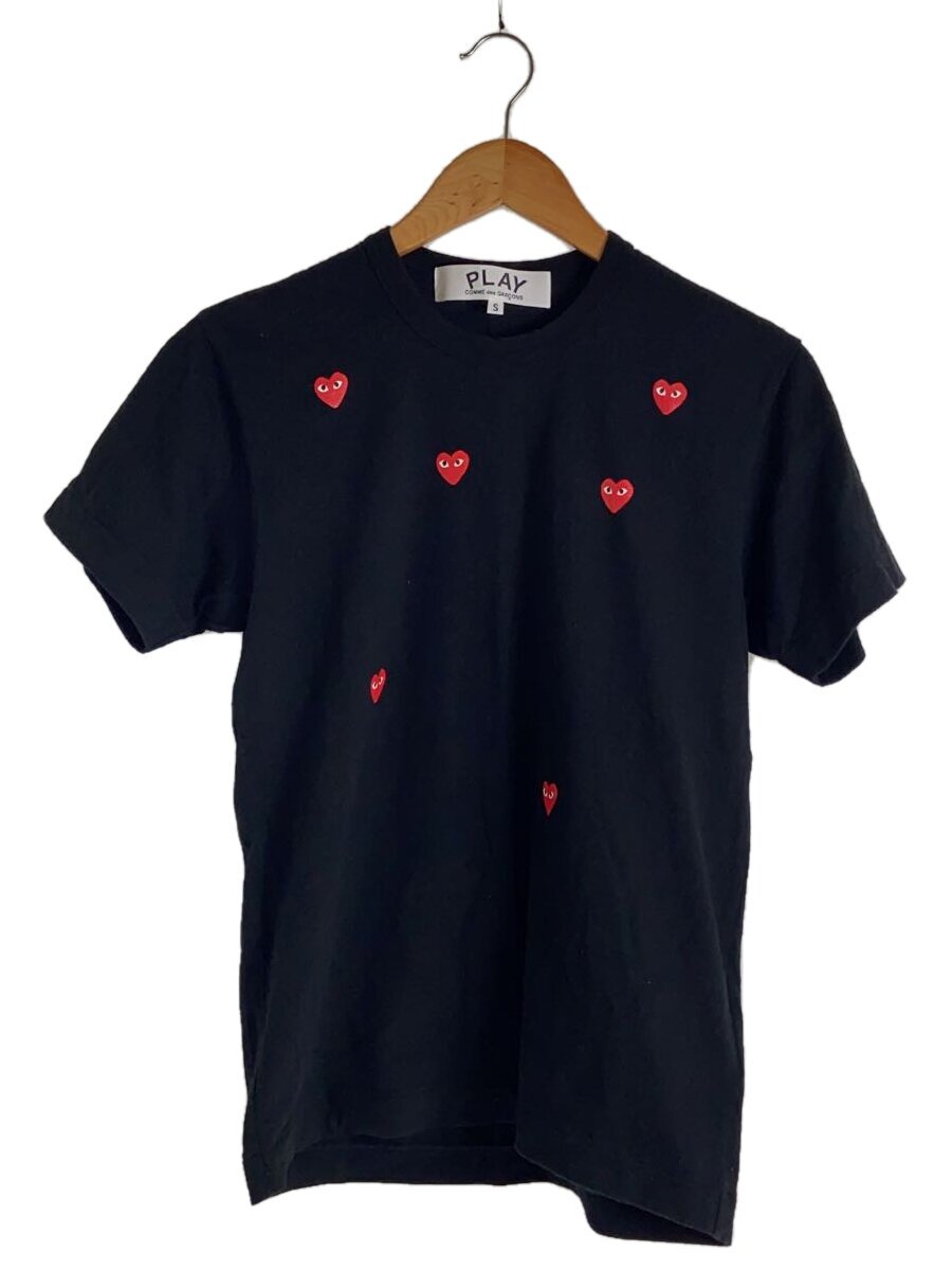 【中古】PLAY COMME des GARCONS◆ティーシャツ/S/綿織物/BLK/AX-T338/24SS/AD2023【レディース御召しもの】