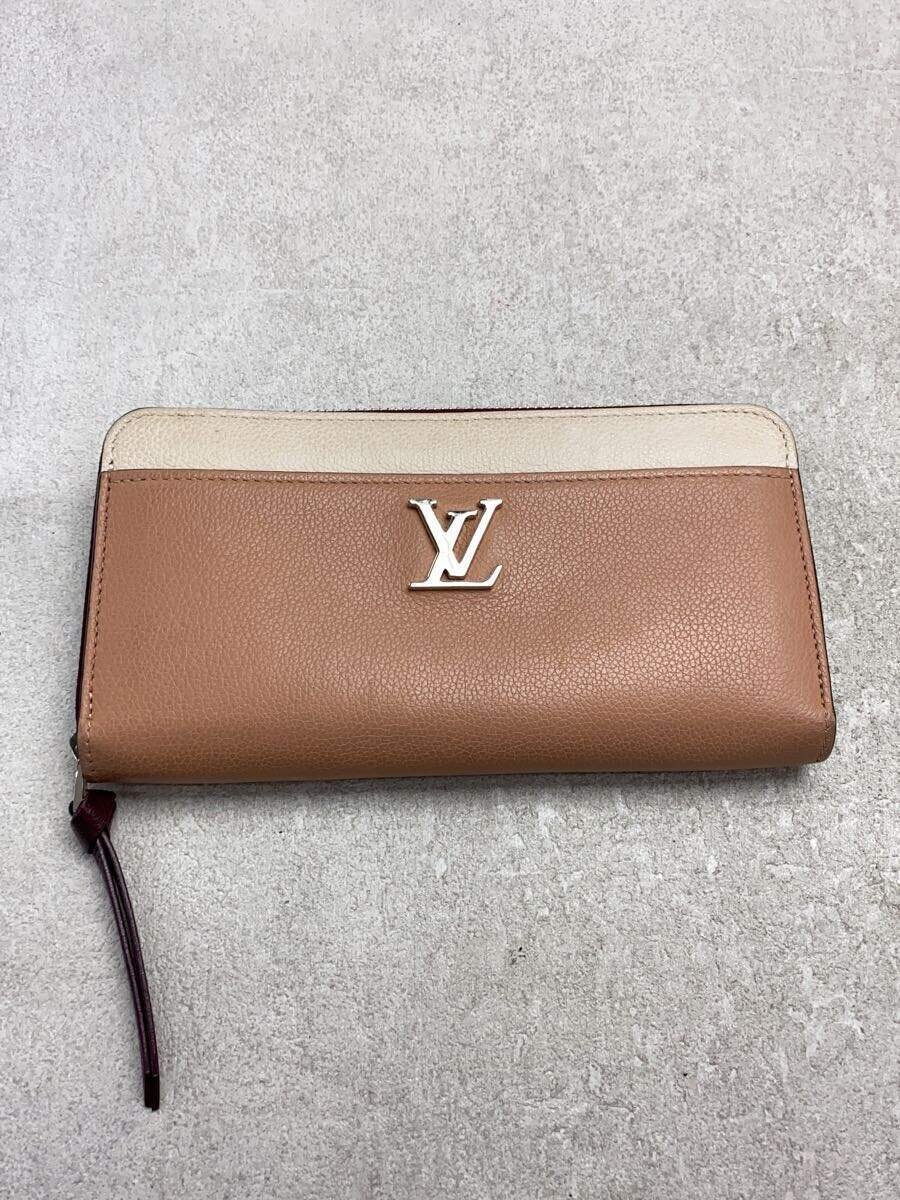 【中古】LOUIS VUITTON◆ジッピー・ロックミー_ORN/レザー/PNK/レディース【服飾雑貨他】