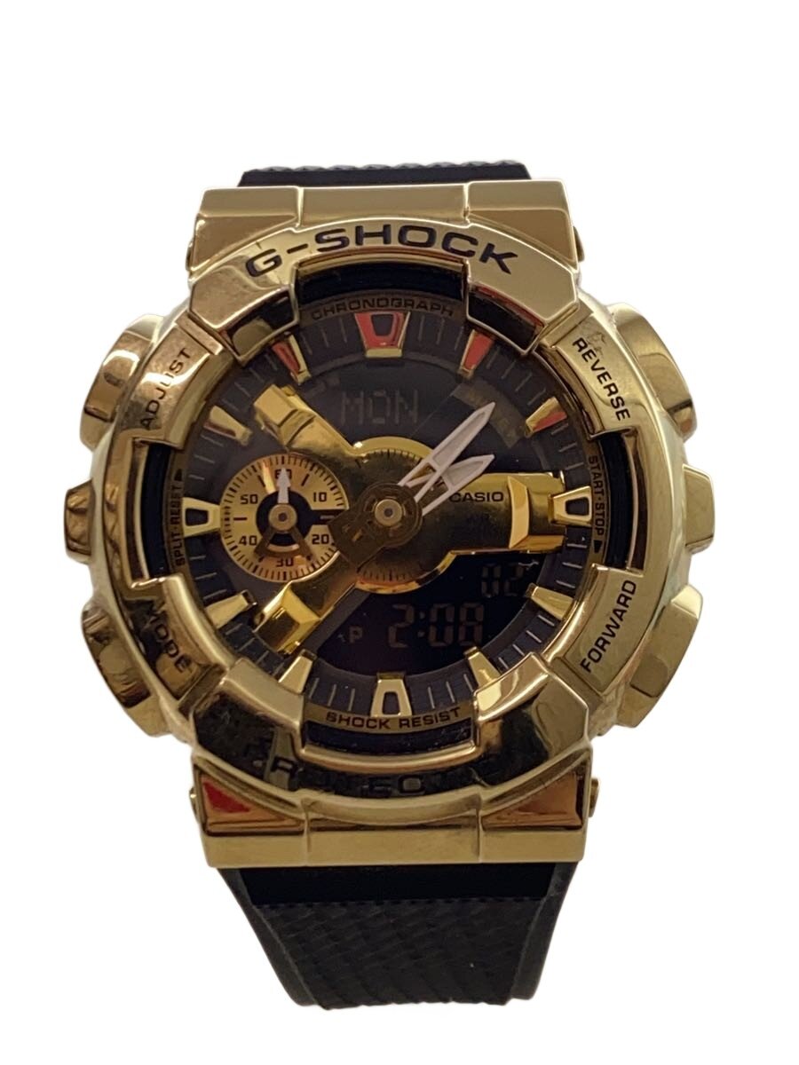 【中古】CASIO◆石英ウオッチ_G-SHOCK/デジアナ/--/GLD/BLK【服飾雑貨他】