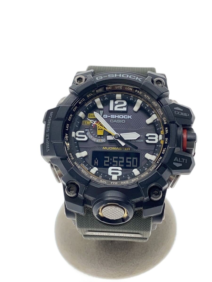 【中古】CASIO◆ソーラーウオッチ・G-SHOCK/デジアナ/BLK【服飾雑貨他】