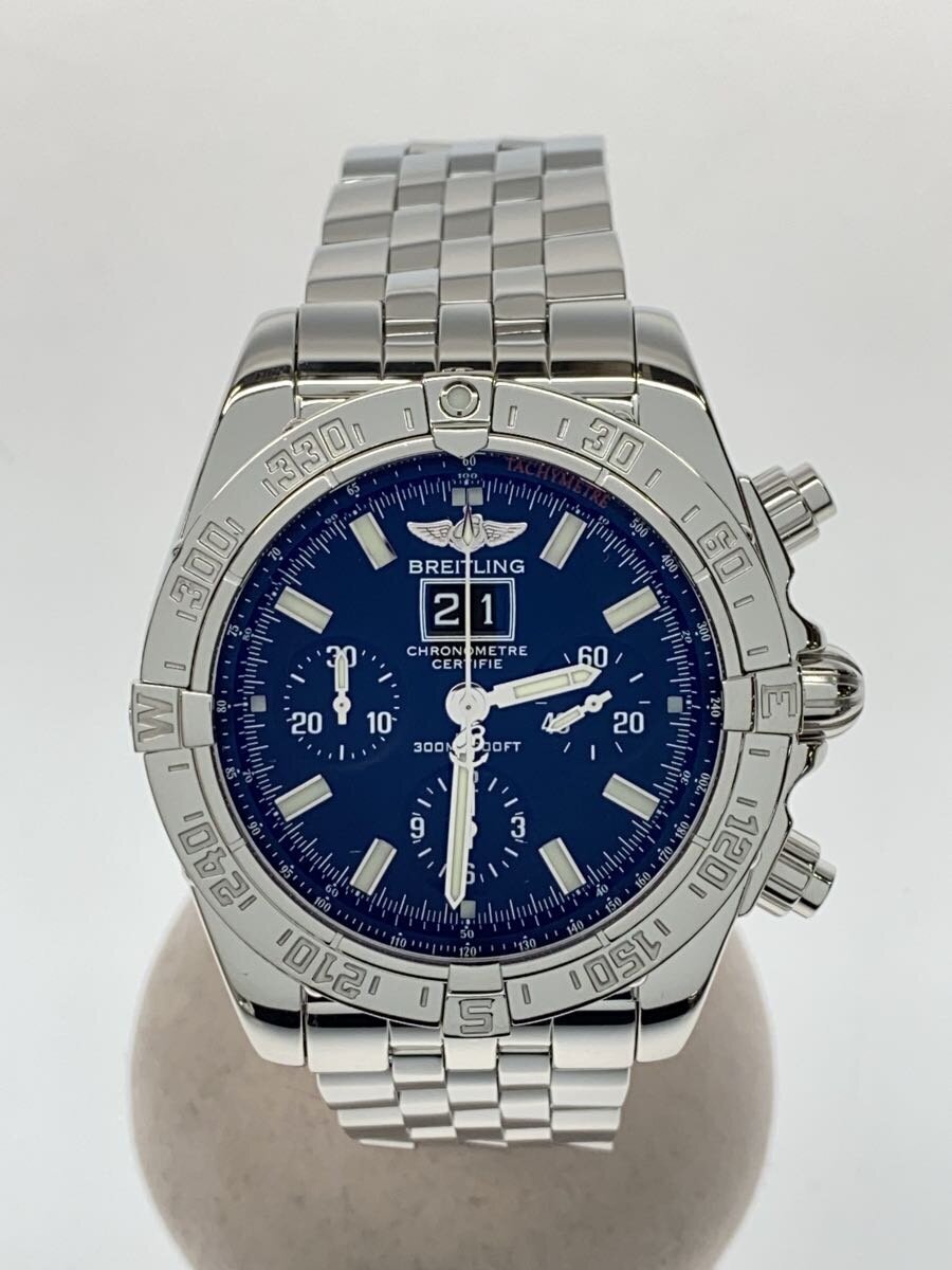 【中古】BREITLING◆自動巻腕時計/アナログ/BLK/SLV/A44359【服飾雑貨他】｜2ｎｄ STREET 店 192,830円