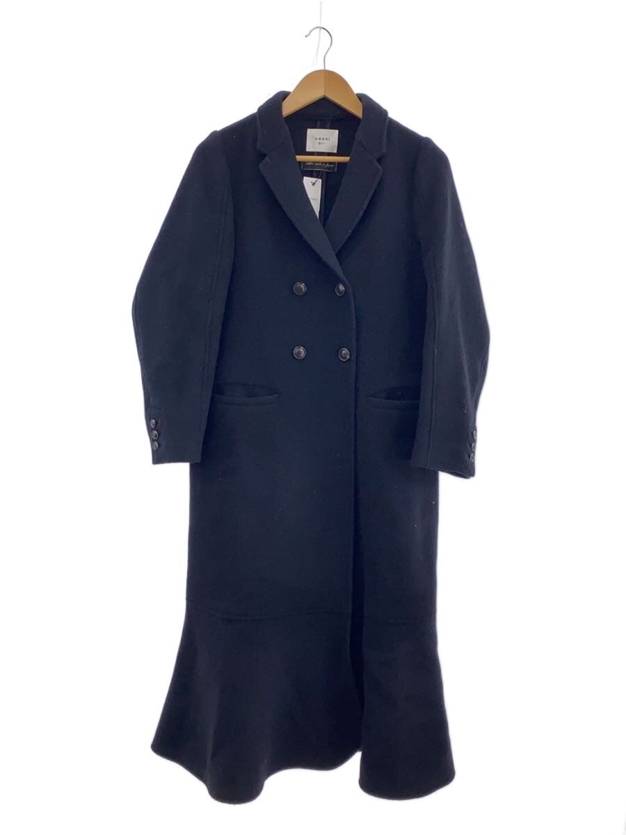 【中古】AMERI◆厚地の外套/S/羊毛/BLK/無地/01220760710//【レディース御召しもの】
