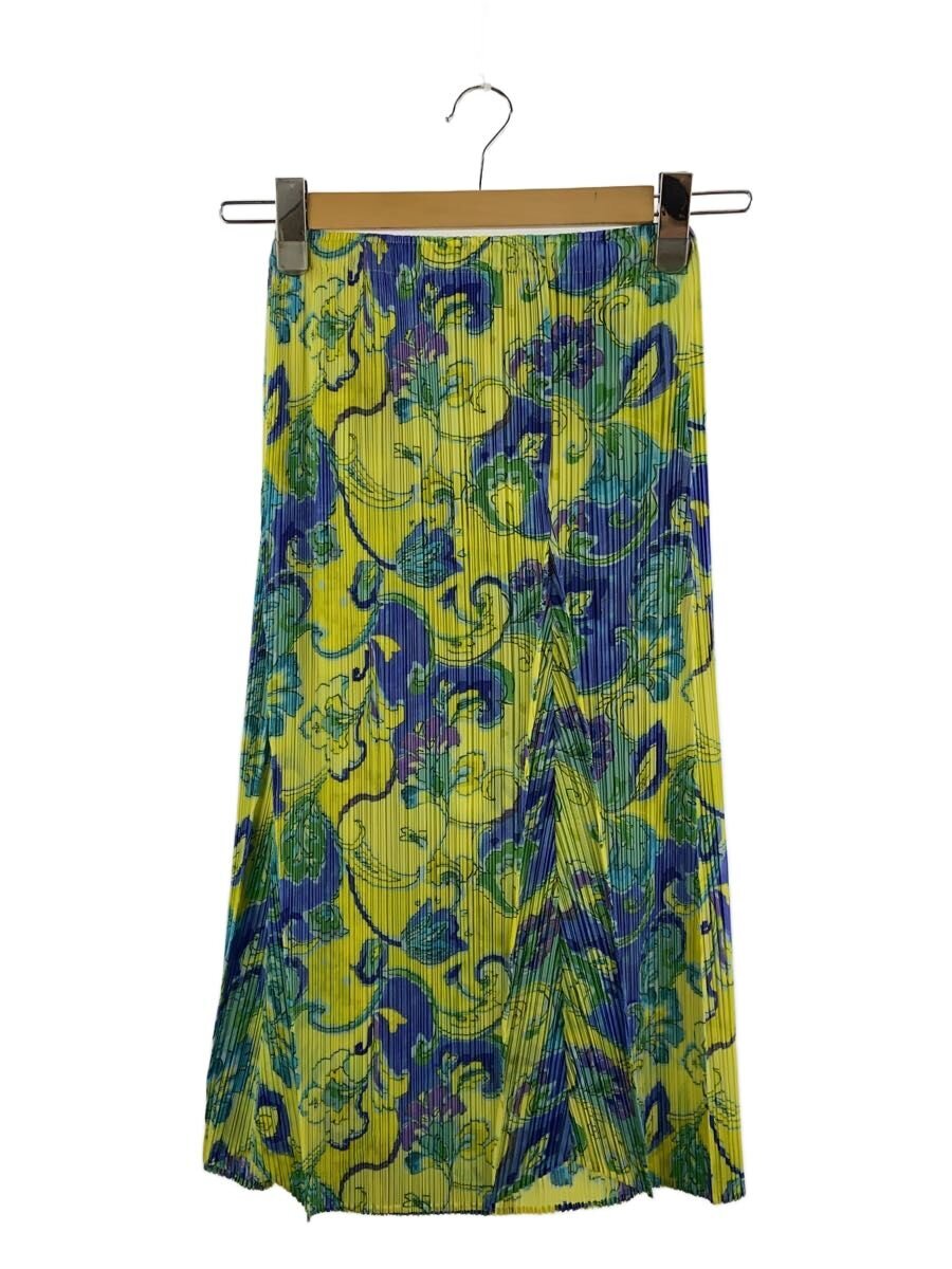【中古】PLEATS PLEASE ISSEY MIYAKE◆ロングスカート/1/ポリエステル/YLW/総柄/PP71-JG863【レディースウェア】｜2ｎｄ STREET 店