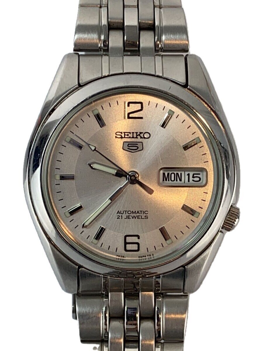 SEIKO AUTOMATIC ANALOG SS SLV 7S26-01V0 #9917 VERYGOOD WRISTWATCH F/S JAPAN