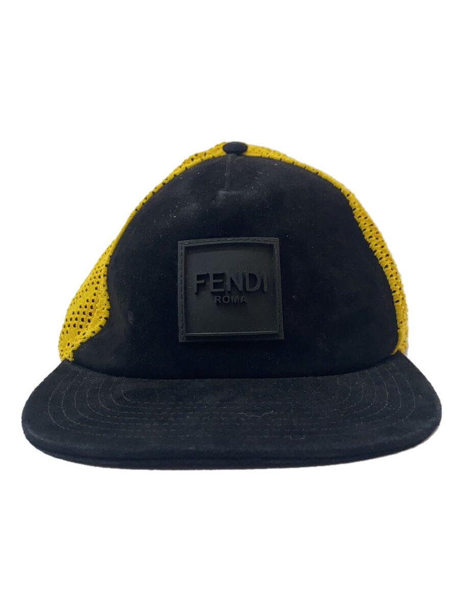 【中古】FENDI◆旗がしら/--/スウェード/黒いこと/黄色/メンズ/FXQ702【服飾雑貨他】