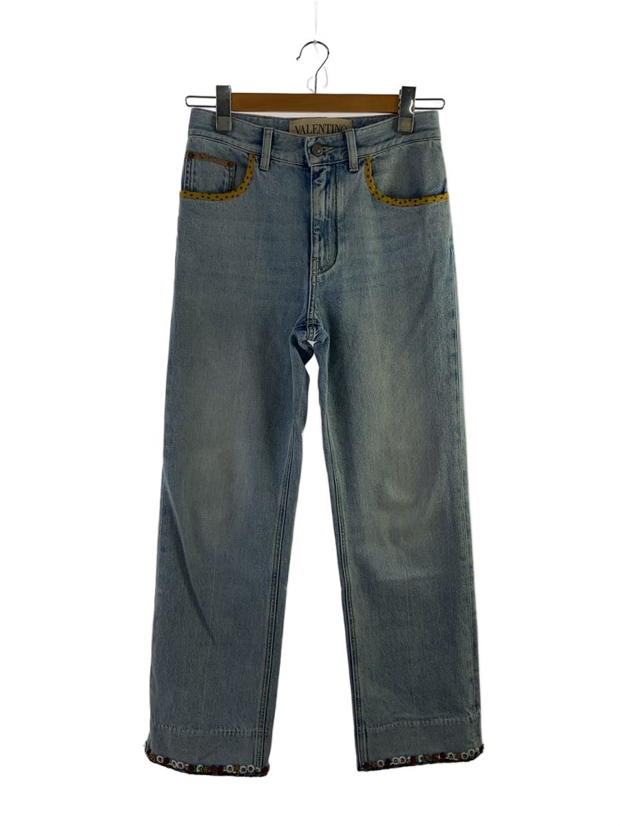 【中古】VALENTINO◆下つ方/25/綿織物/BLU【レディース御召しもの】