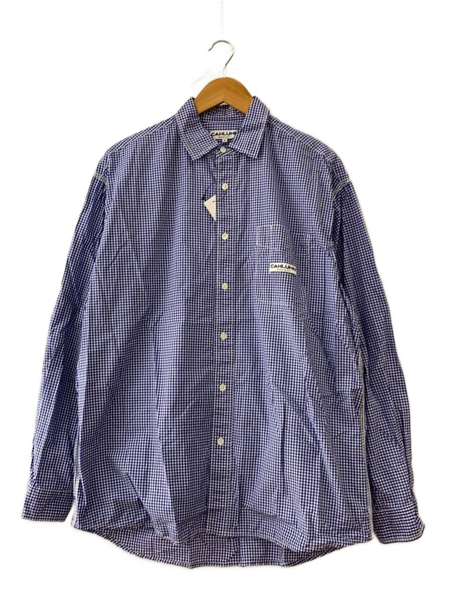 【中古】CAHLUMN◆長袖プルオーバー/M/綿織物/NVY/縞模様/233-1016//【メンズウェア】