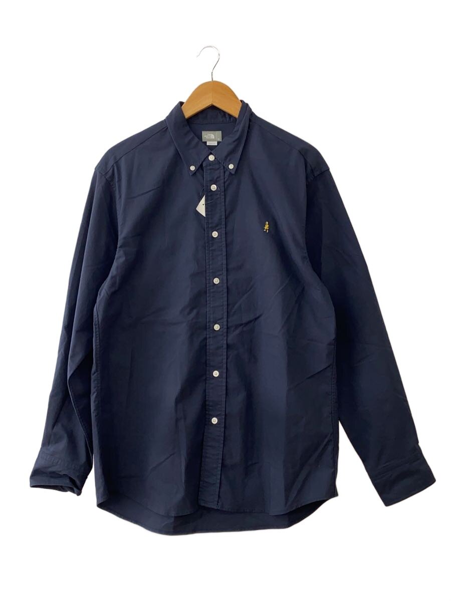 【中古】THE NORTH FACE◆L/S HIM RIDGE SHIRT_ロングスリーブヒムリッジシャツ/XL/ポリエステル/NVY//【メンズウェア】