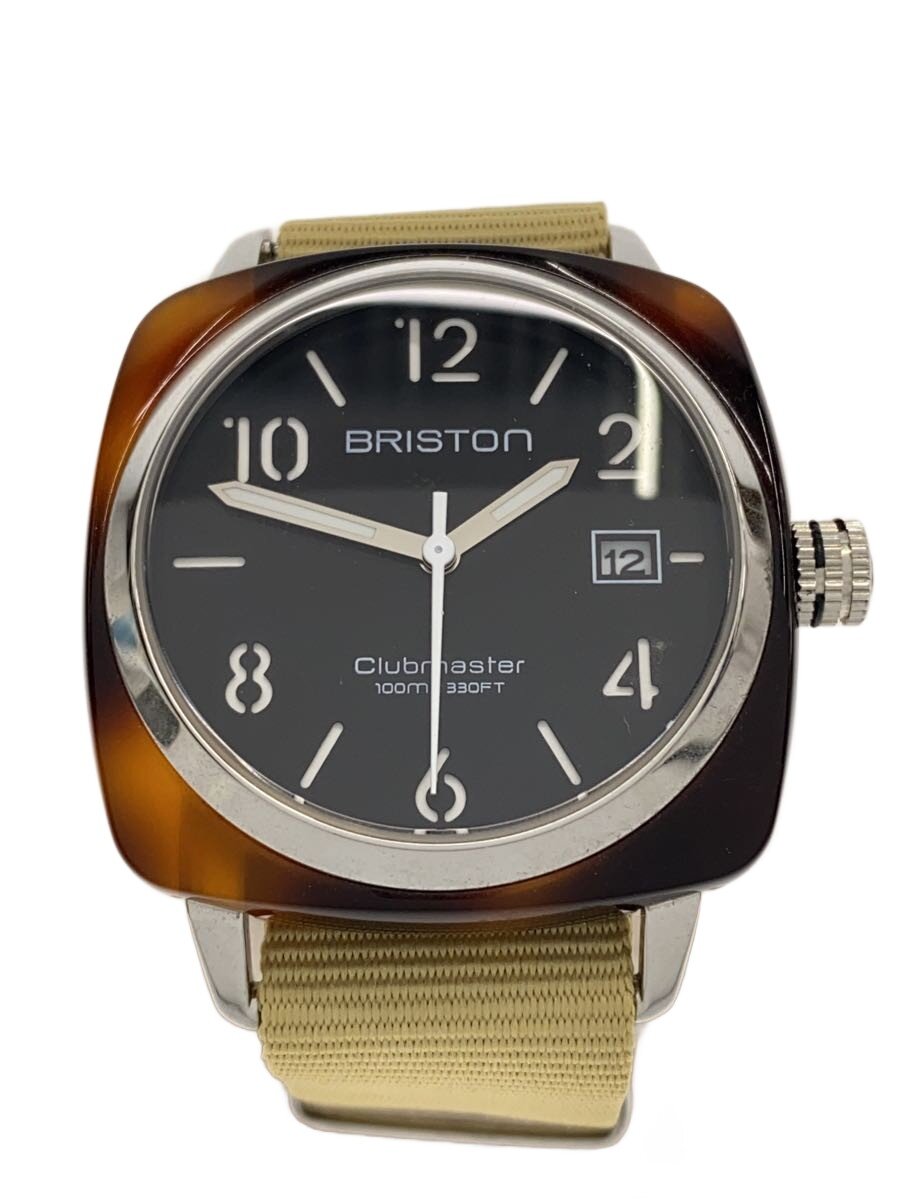 【中古】BRISTON◆石英ウオッチ/アナログ/--/BLK/BEG/13240.SA.T.1.NK【服飾雑貨他】
