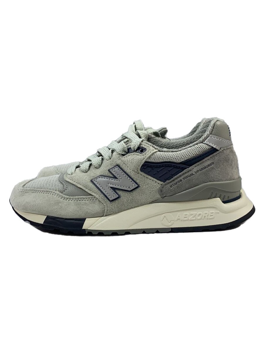 【中古】NEW BALANCE◆ローカットスニーカー/25糎/GRY/U998WT/×WTAPS/998/USA製【シューズ】