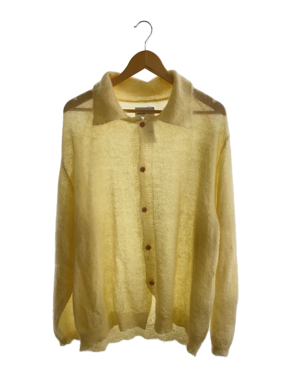 【中古】MAGLIANO◆ジレー(薄っぺら)/L/モヘヤ/YLW/無地/MAGLIANO23FW-3【メンズウェア】