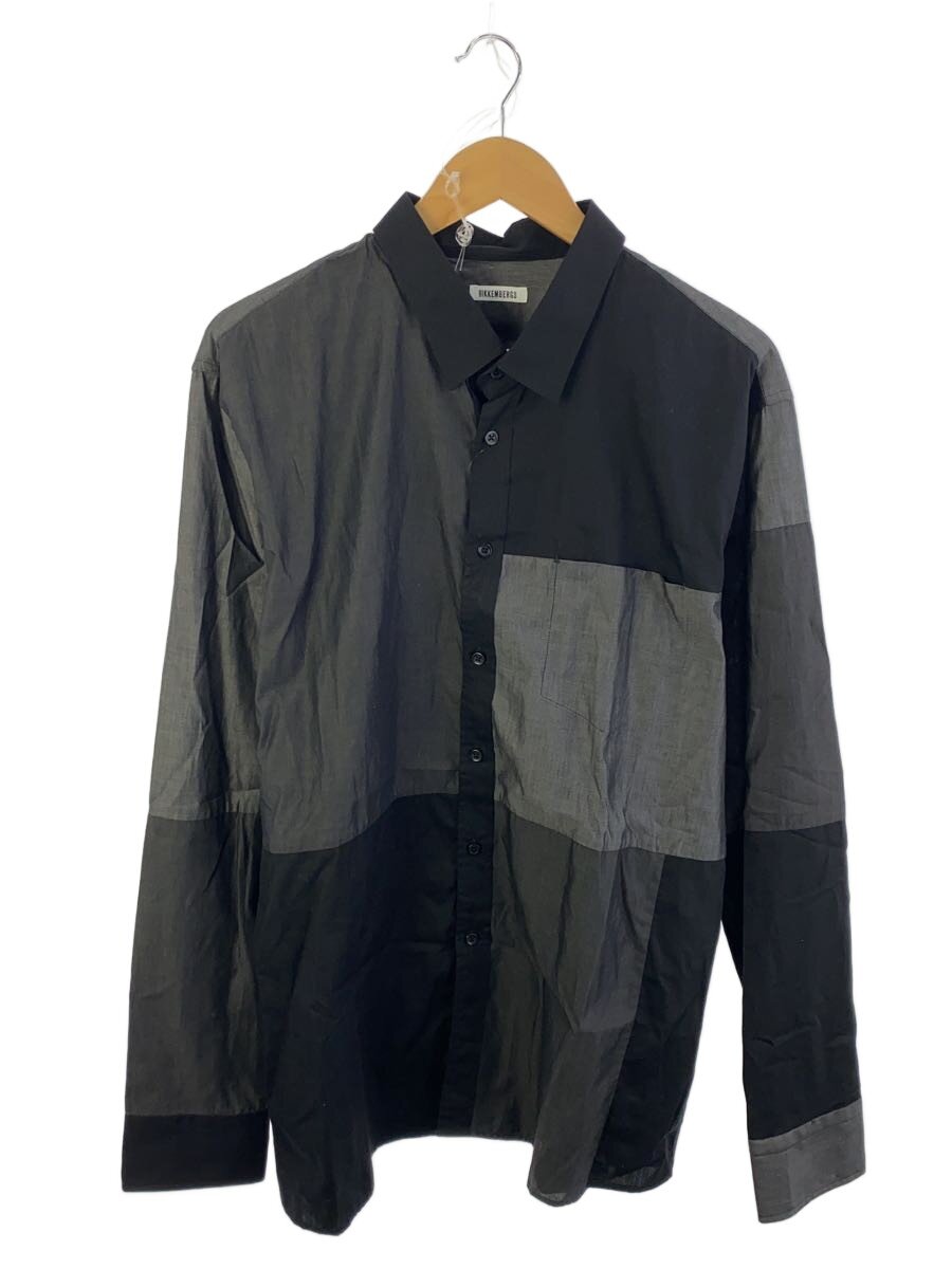 【中古】DIRK BIKKEMBERGS◆長袖プルオーバー/2L/綿織物/BLK/無地【メンズウェア】