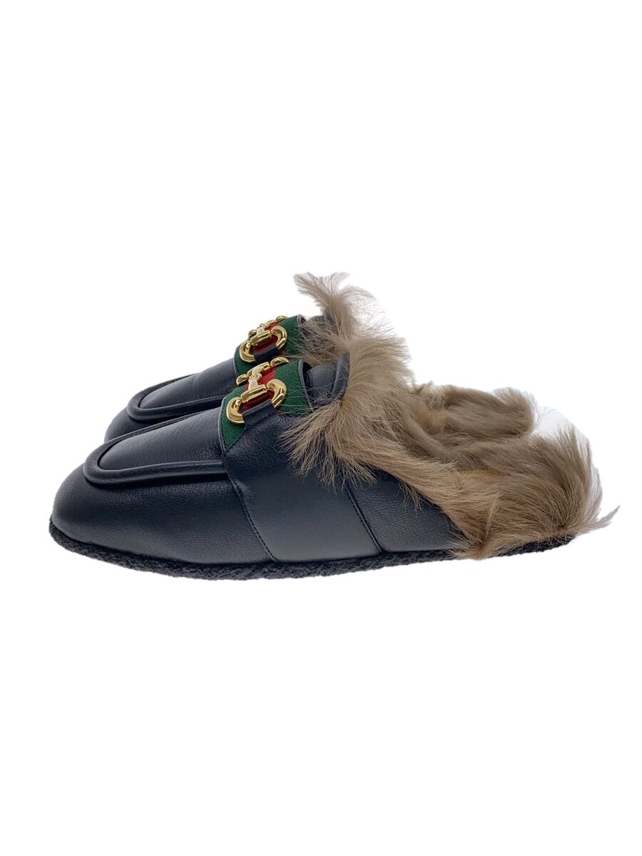 【中古】GUCCI◆シューズ/サンダル/ブラック/Black slipper with clamp/ファー/ピット//【シューズ】|2nd STREET 店