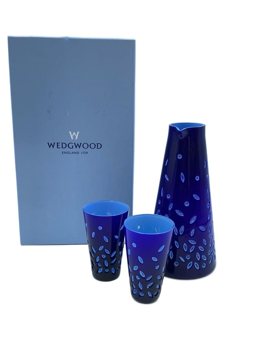 【中古】WEDGWOOD◆クリスタルミラージュ/洋食器その他/3点セット/BLU【キッチン用品】