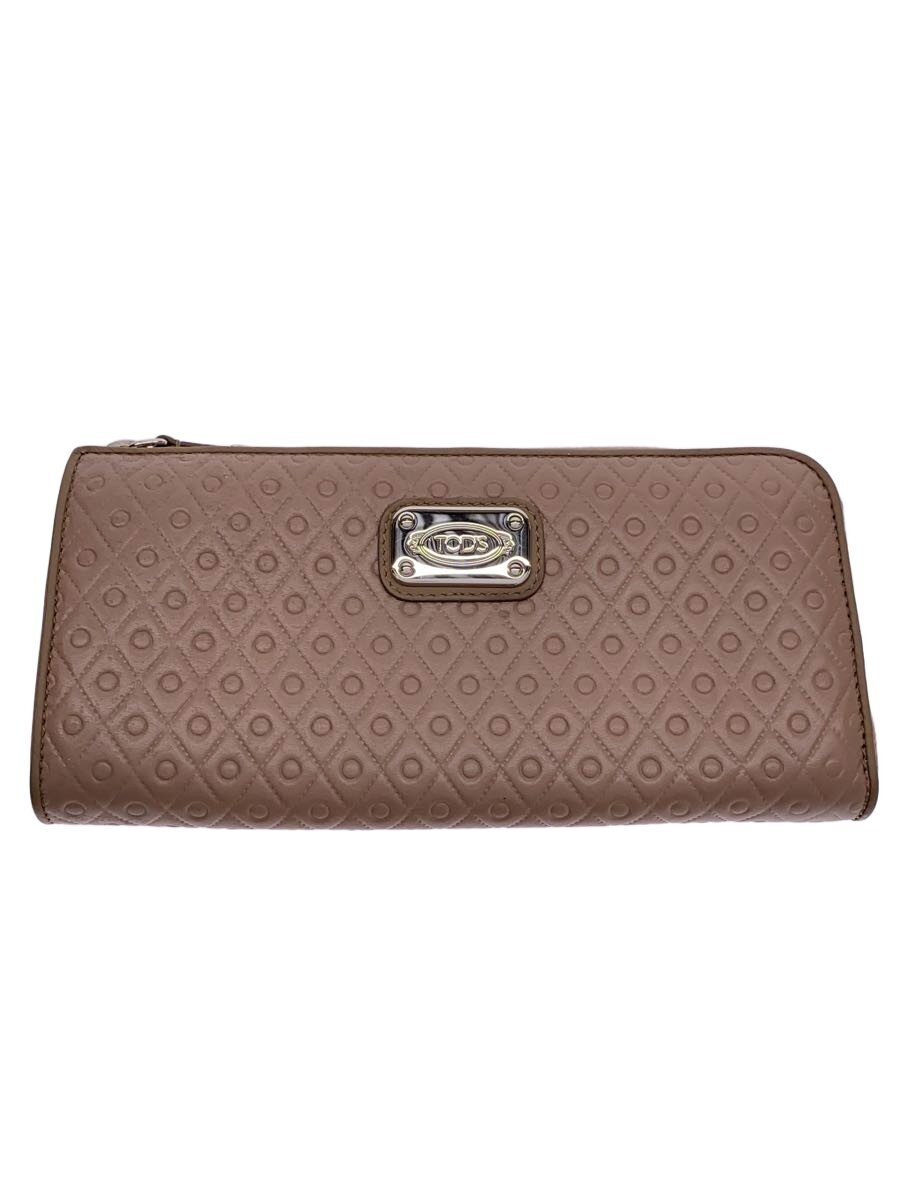 【中古】TOD’S◆長金入れ/なめし革/PNK/レディース【服飾雑貨他】