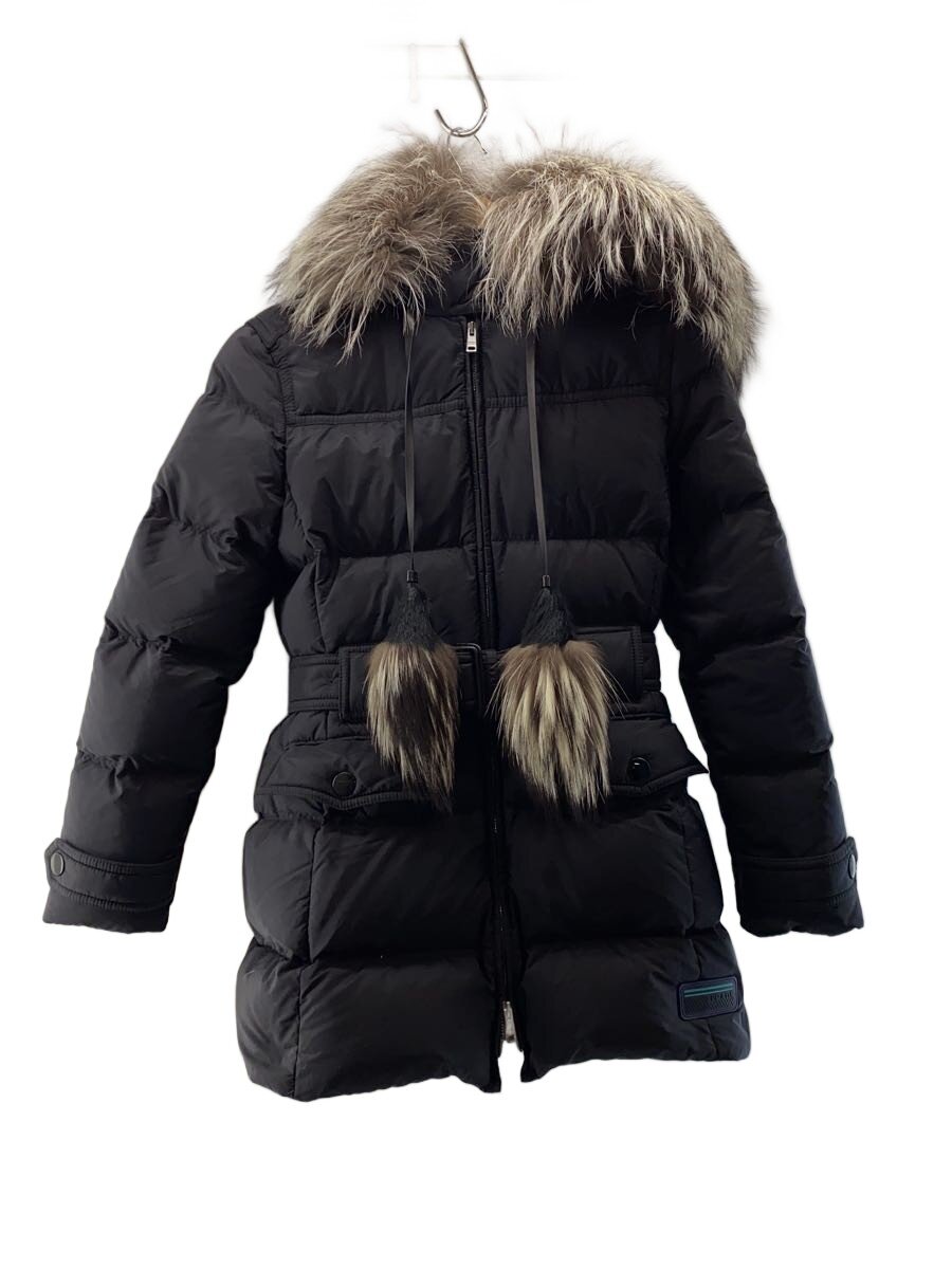 【中古】PRADA◆ロングダウンジャケット/36/--/BLK/291277【レディースお召しもの】