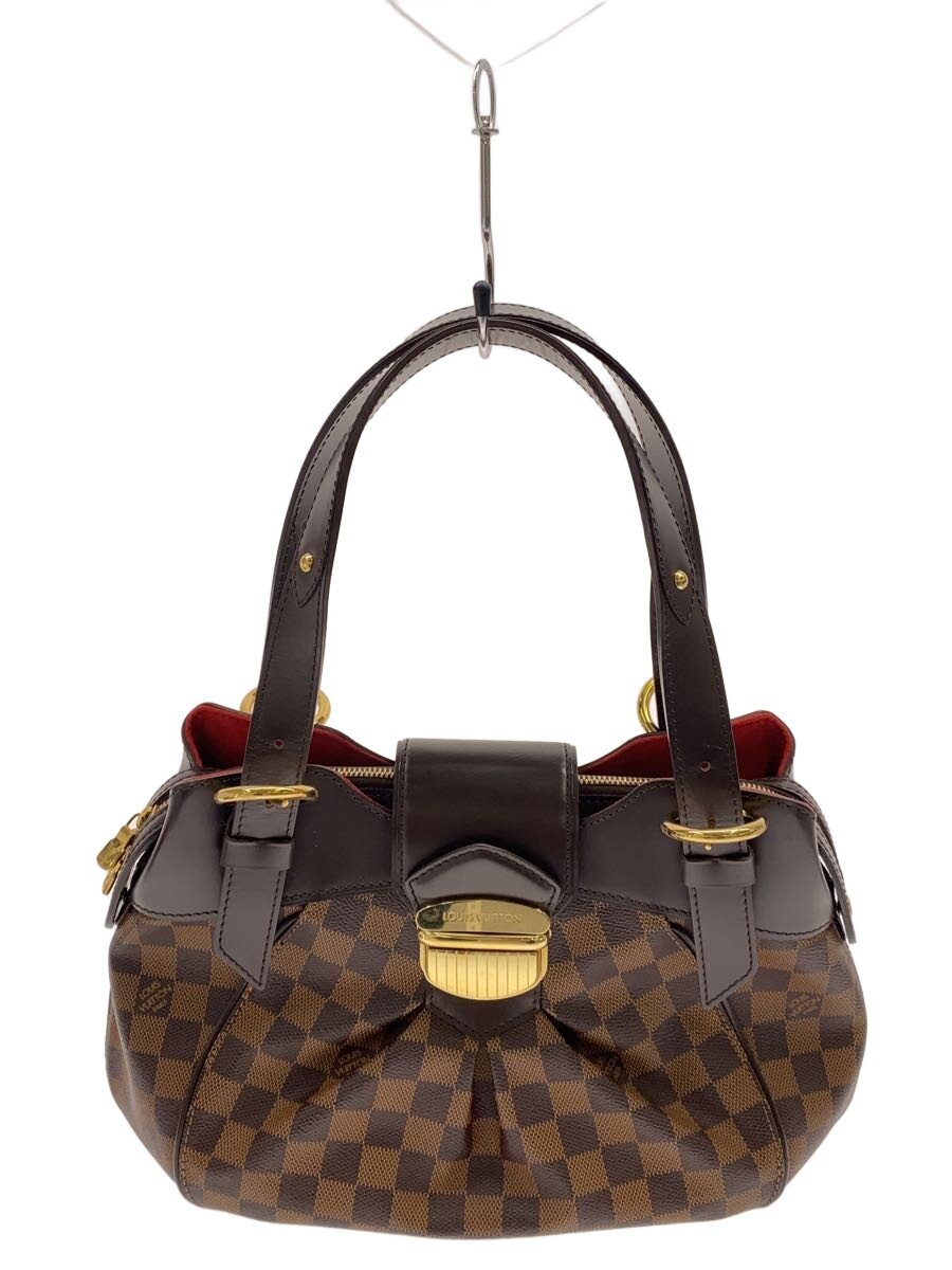 【中古】LOUIS VUITTON◆システィナPM_ダミエ・エベヌ/PVC/BRW/総柄【御徒面子】