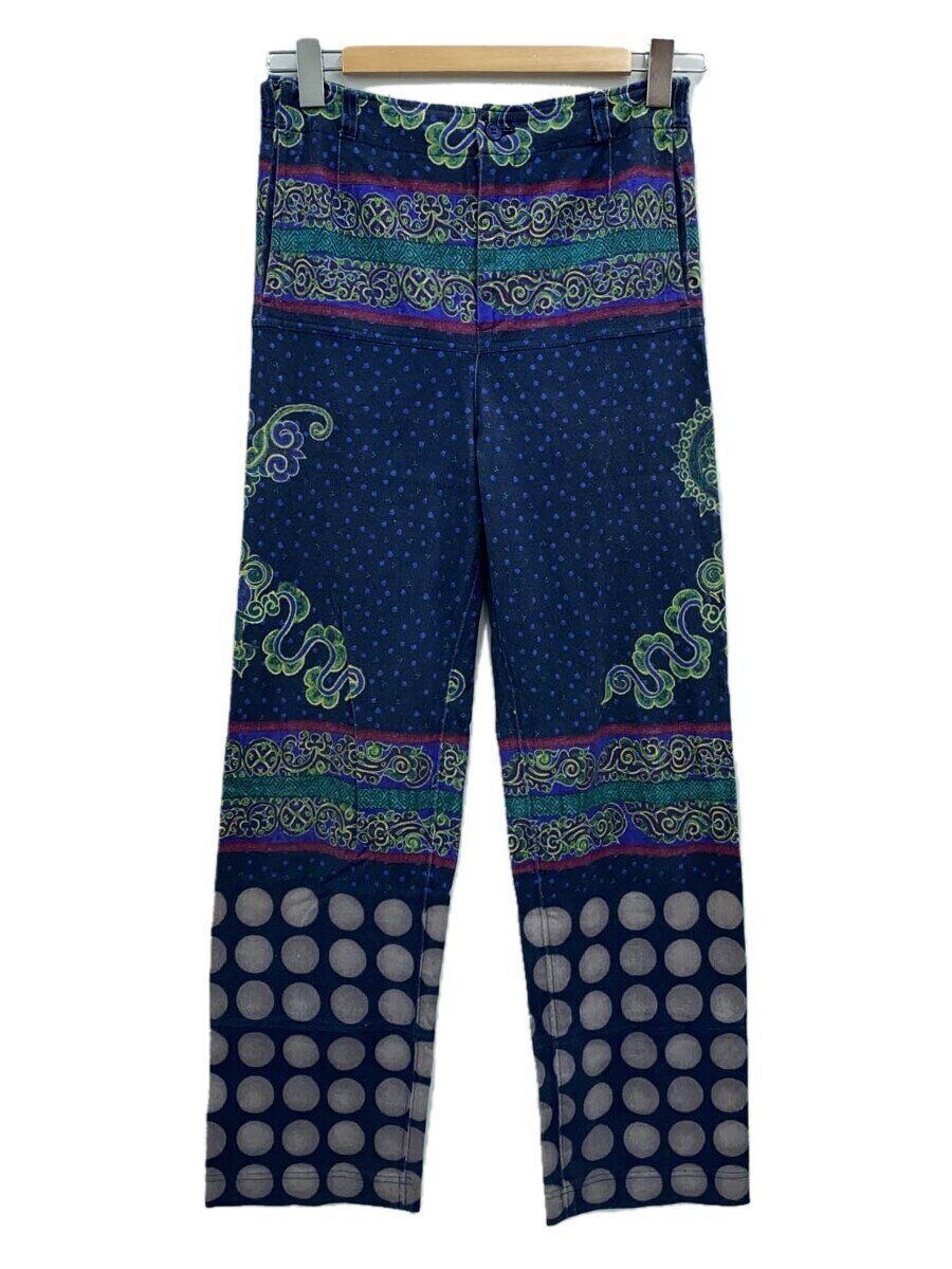 【中古】ISSEY MIYAKE◆引っ切り無いズボン下/2/綿織物/NVY/総柄/IM11JF045【メンズウェア】