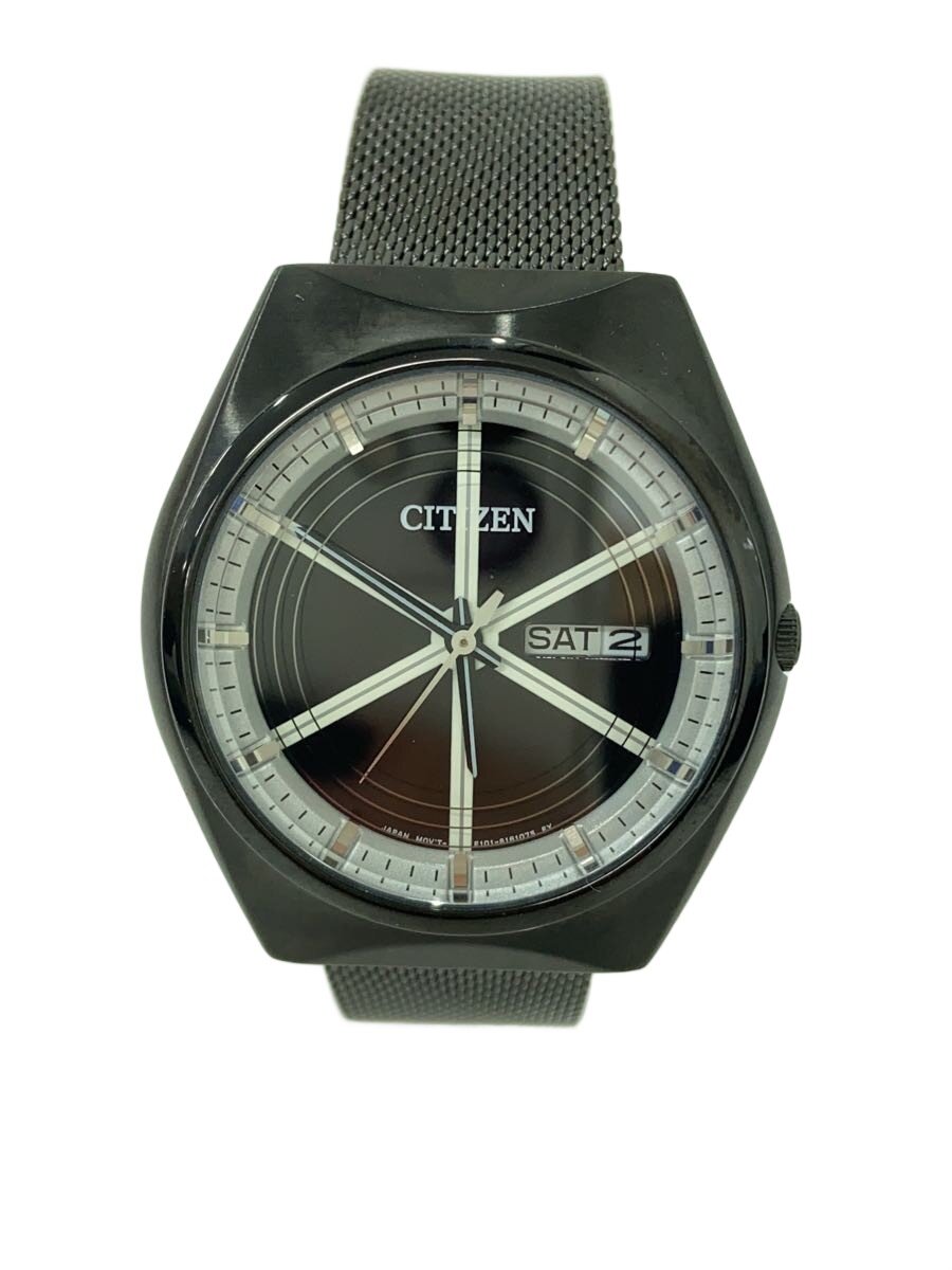 【中古】CITIZEN◆ソーラーウオッチ/アナログ/ステンレス鋼/BLK/BLK/E101-S117445【服飾雑貨他】