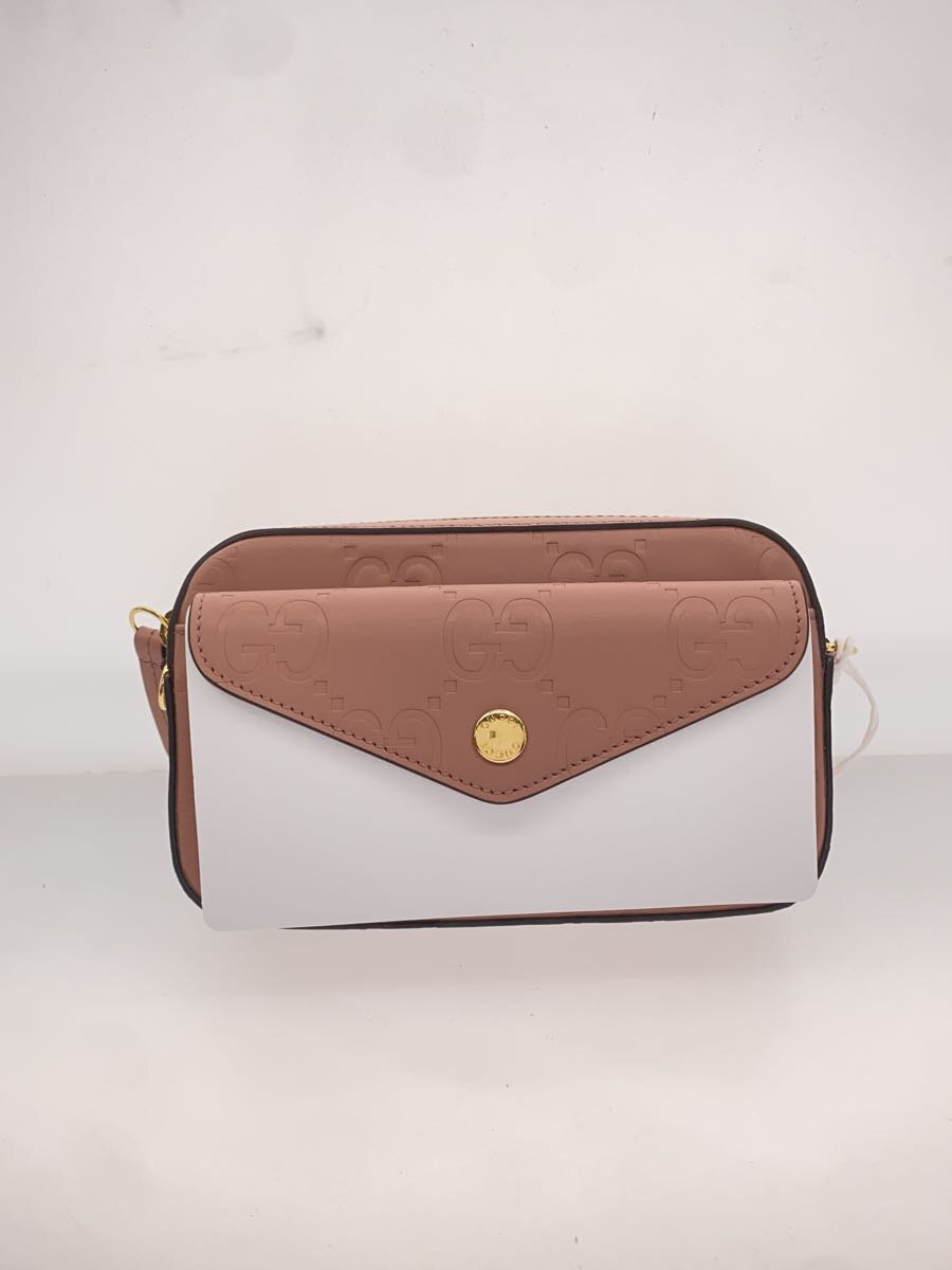 【中古】GUCCI◆ショルダーバッグ/なめし革/PNK/総柄/781554【御徒面子】