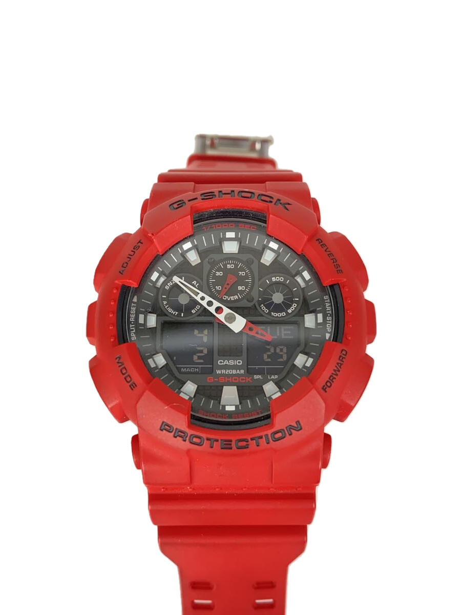 CASIO QUARTZ G-SHOCK DIGITAL ANALOG GA-100B-4AJF #FC88 VERYGOOD WRISTWATCH  F/S J