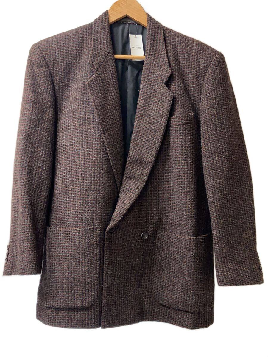 【中古】COMME des GARCONS HOMME◆テーラードジャケット/S/毛糸/BRW/総柄/HJ-05036S【メンズウェア】