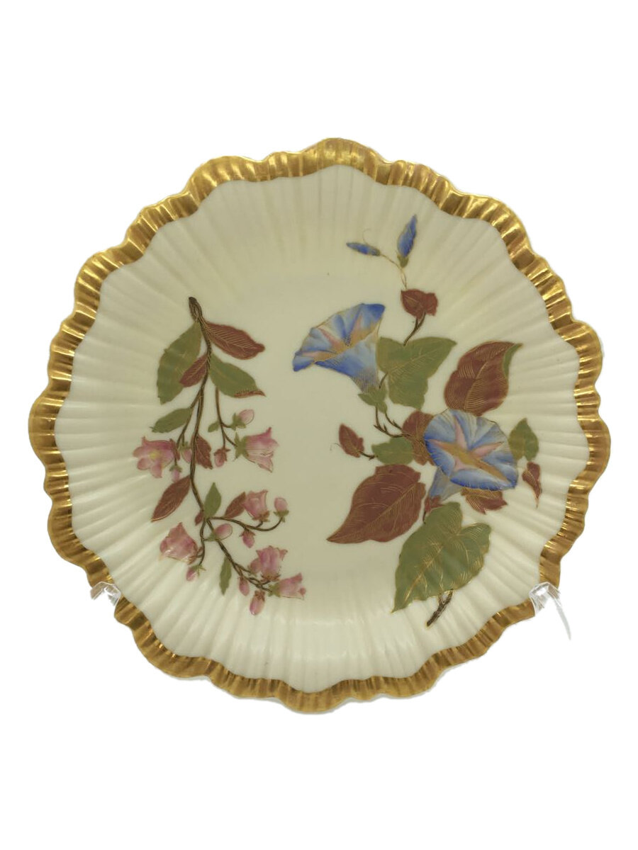 【中古】Royal Worcester◆アンティーク一皿/花柄/金縁//【御厨子所備品】