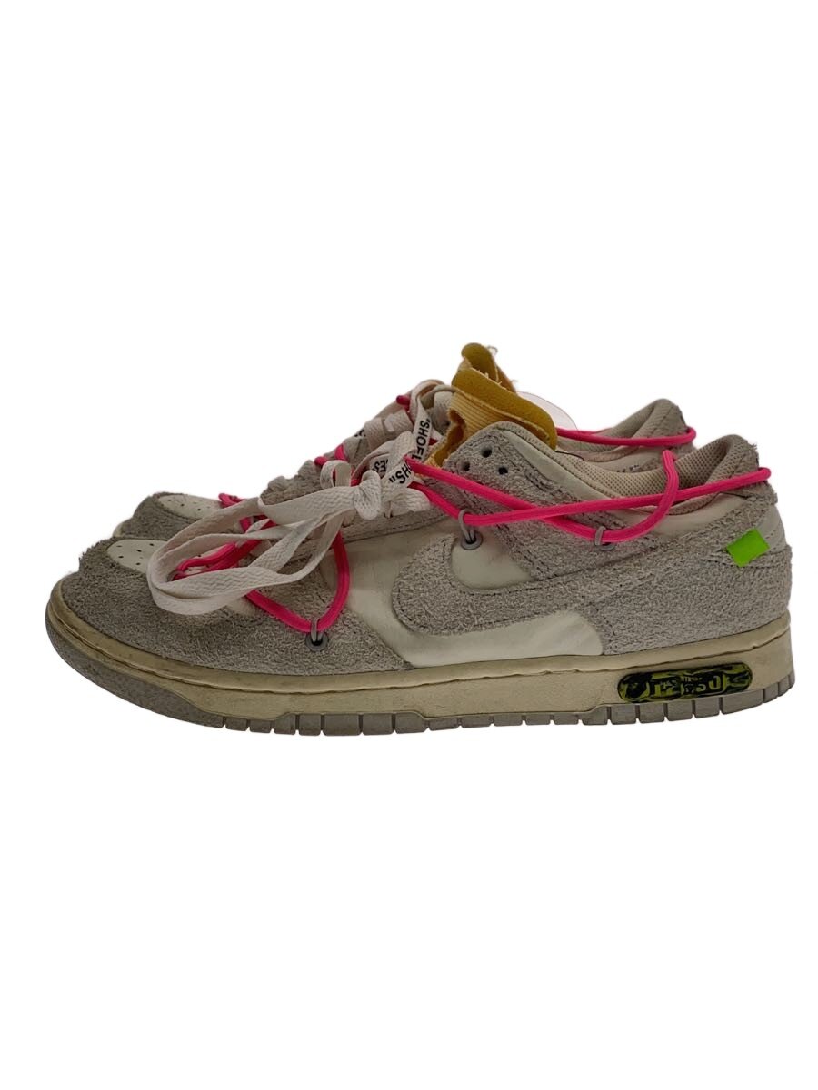 【中古】NIKE◆Off-White × Nike Dunk Low Hyper Pink/27.5珊/WHI【シューズ】