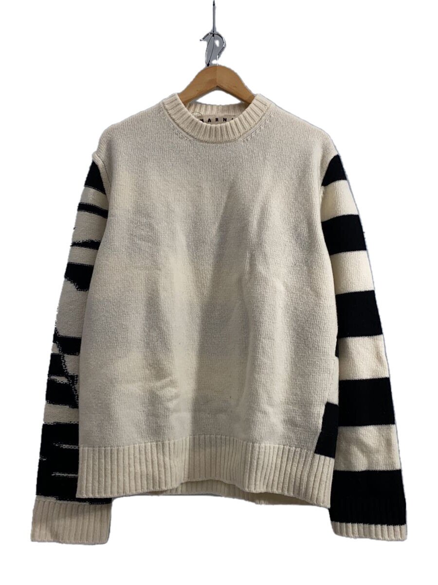 【中古】MARNI◆21AW/編み物・スウェーター(朦々たる)/48/羊毛/CRM/毛玉/毛羽立ち有【メンズウェア】