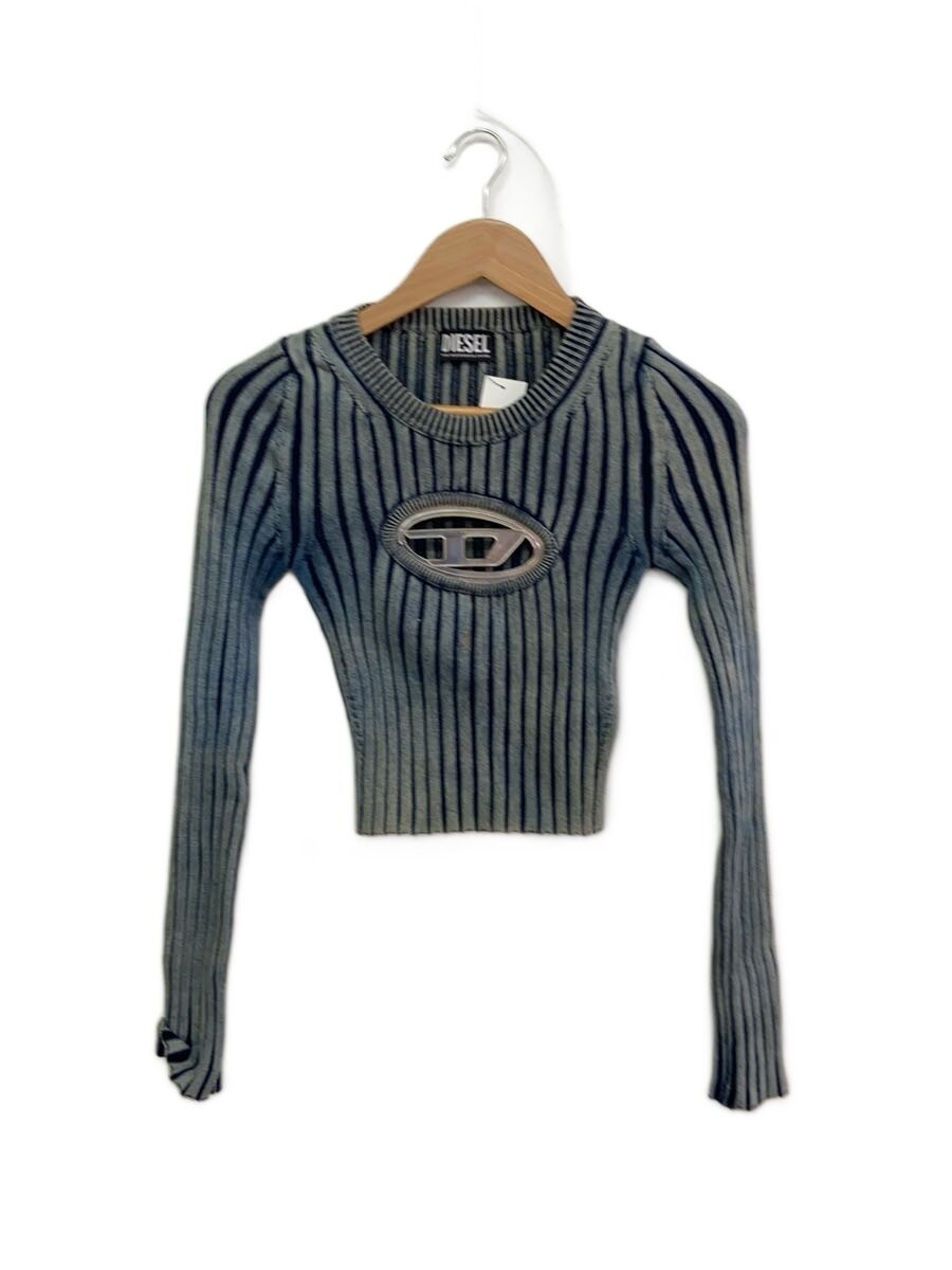 【中古】DIESEL◆編み物・プルオーバー(朦々たる)/XS/綿織物/NVY/無地【レディース御召しもの】