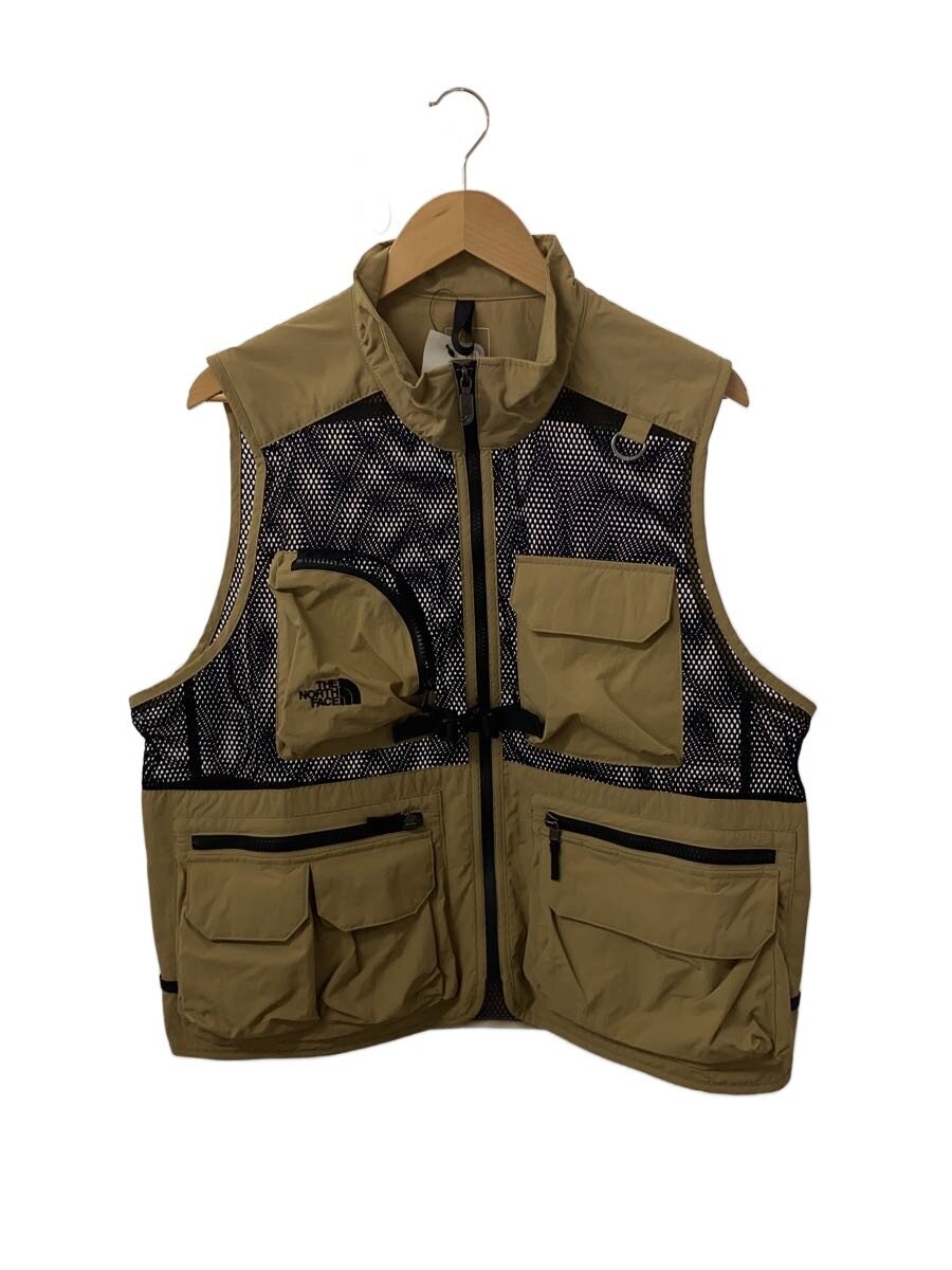 【中古】THE NORTH FACE◆UTILITY MESH VEST_ユーティリティメッシュベスト/L/ナイロン/CML【メンズウェア】