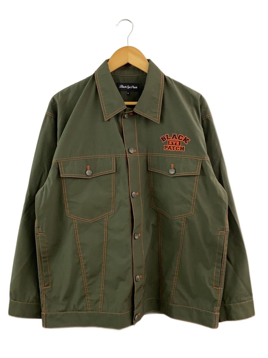 【中古】Blackeyepatch◆23ss/COLLEGE COLOR STITICHED COTTON BLEND JACKET/L/綿織物/GRN//【メンズウェア】