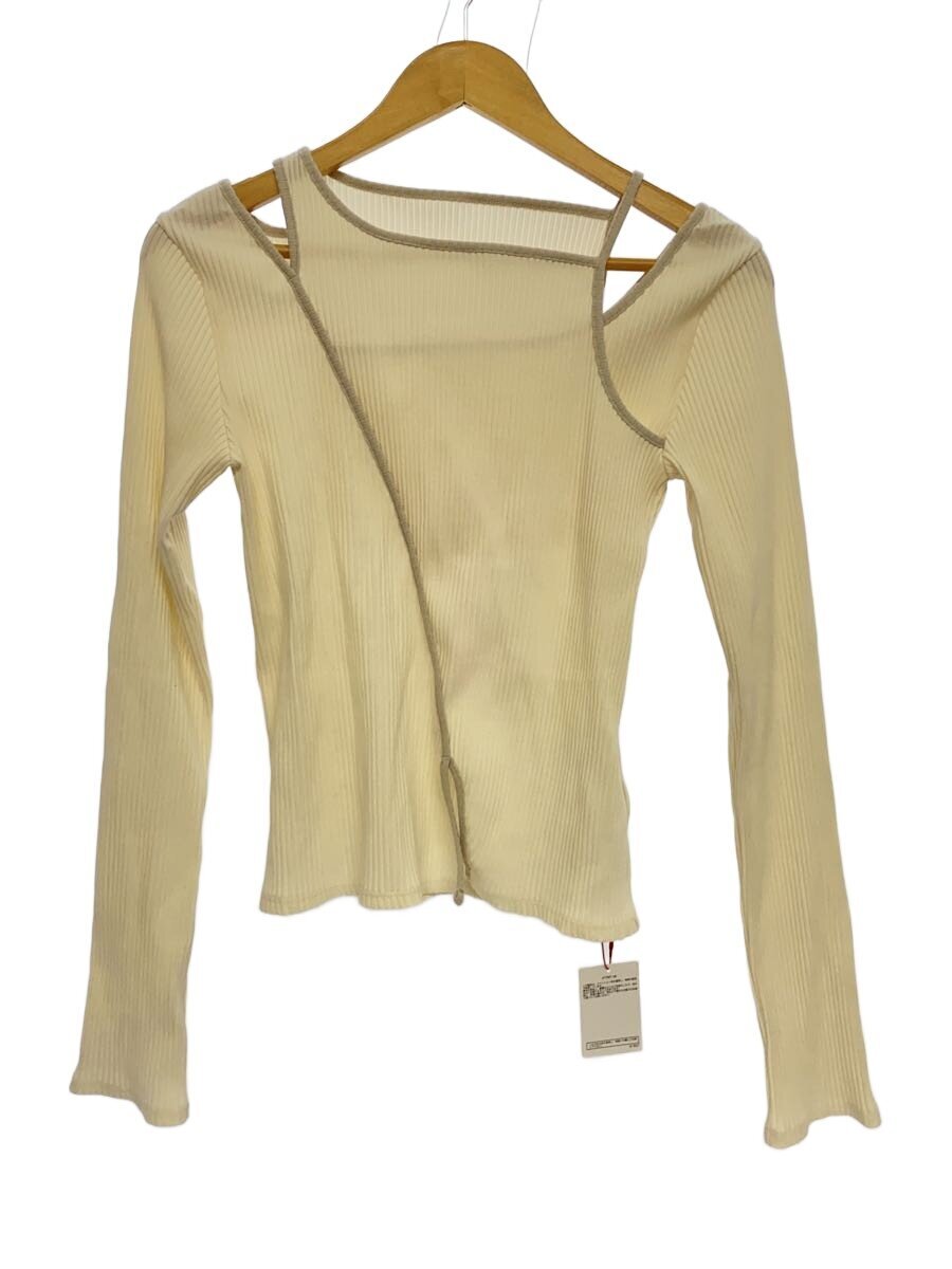 【中古】MAISON SPECIAL◆Slit Shoulder Rib Tops/長袖カットソー/21251416005【レディース御召しもの】