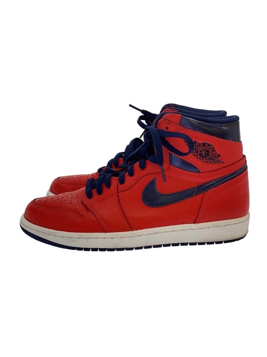 【中古】NIKE◆AIR JORDAN 1 RETRO HIGH OG/エアジョーダン1レトロハイ/赤いこと/28珊/RED【シューズ】