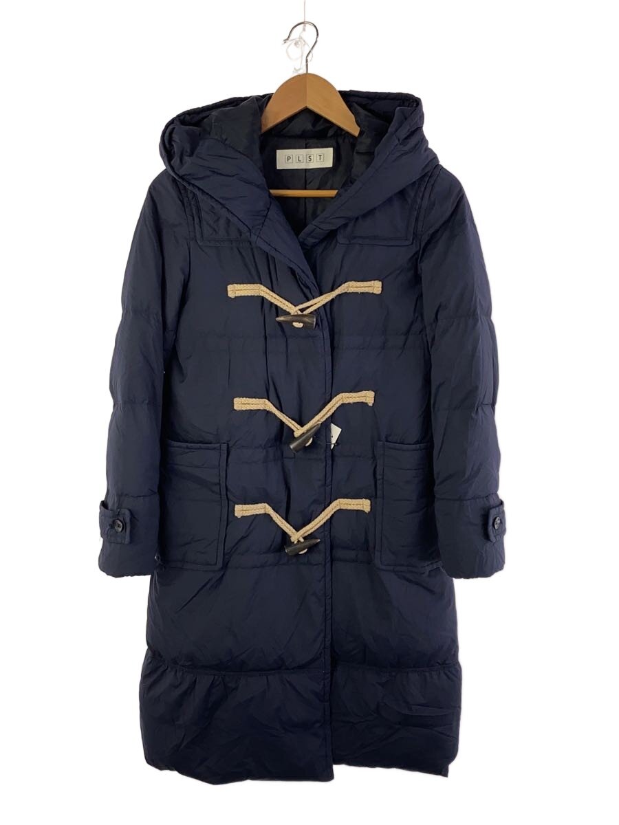 【中古】PLST◆厚地の外套/S/毛革/NVY/12-5309000【レディース御召しもの】