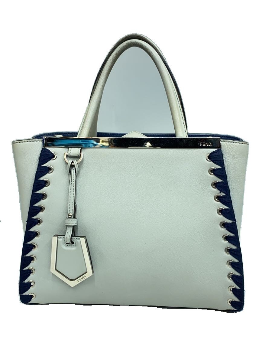 【中古】FENDI◆プチトゥージュール/ハンドバック/なめし革/GRY/8BH258【御徒面子】