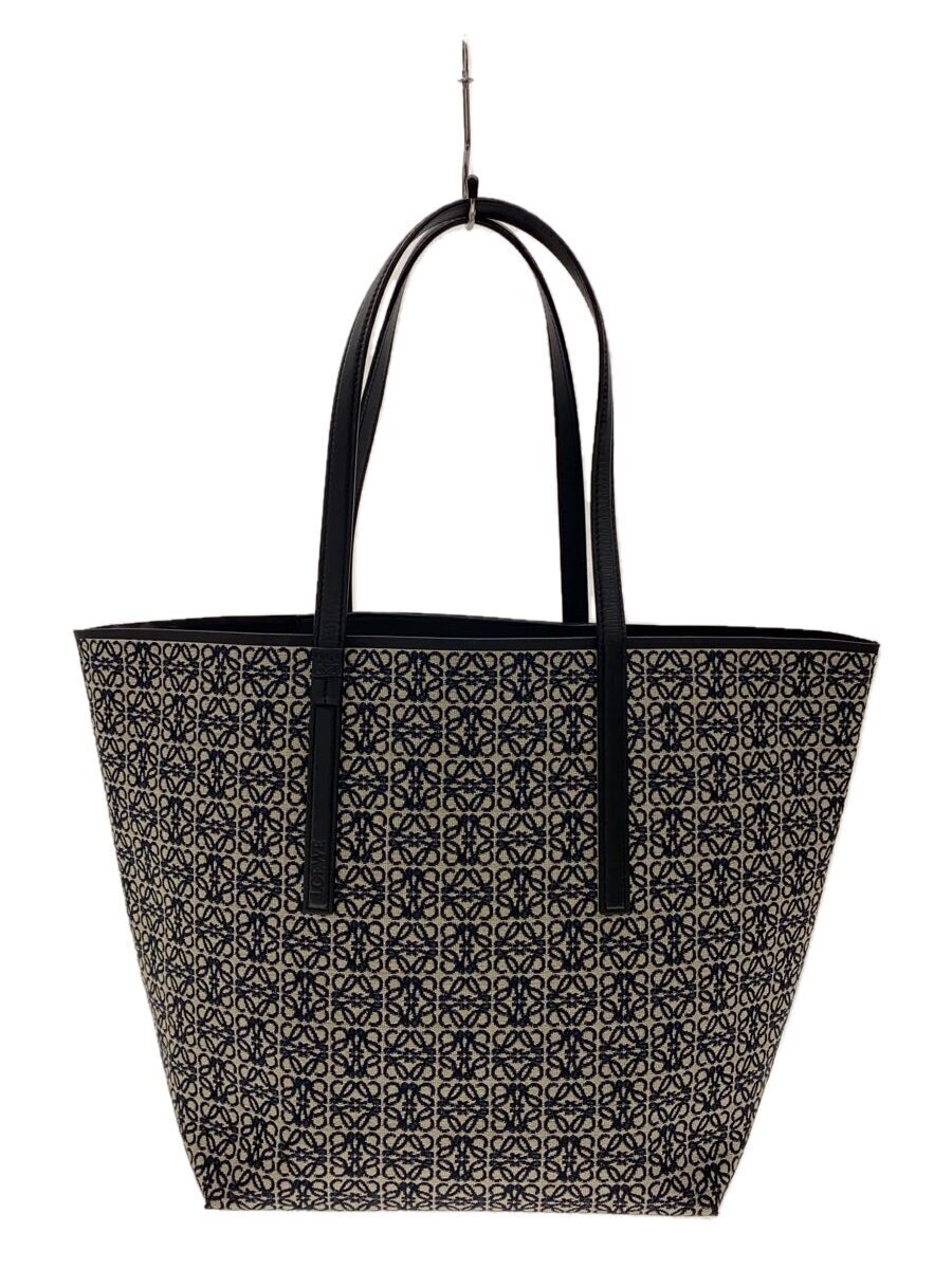 【中古】LOEWE◆トートバッグ/帆布/GRY/総柄/A933C30X01-5938【御徒面子】